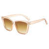 Peach-toned cat eye vintage sunglasses with gradient lenses