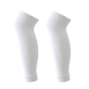 White compression football socks for athletes shown in a vertical view