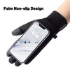 Black palm non-slip sports gloves with a smartphone mounted on the finger.
