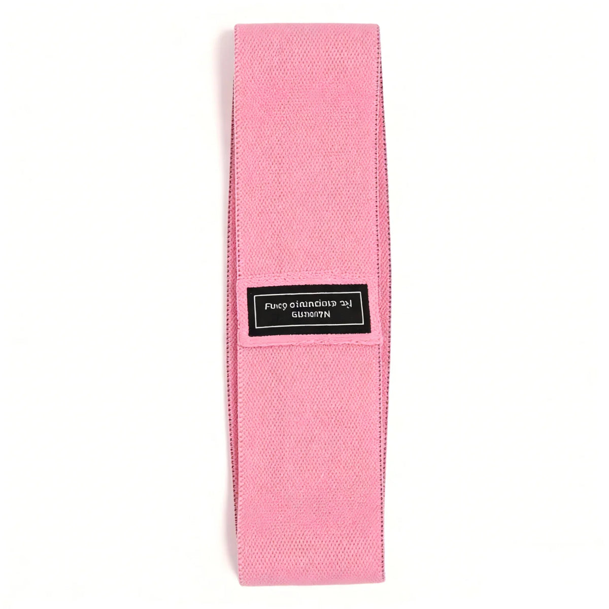 Pink fabric resistance band for glute and leg workout