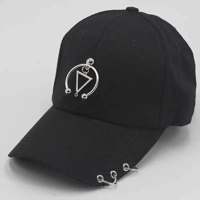 Classic Cotton Cap with Metal Ring Detail