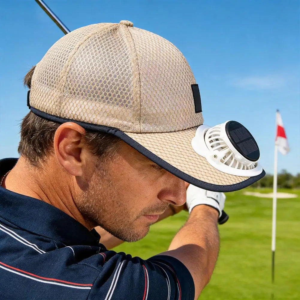 Solar & USB Powered Cooling Fan Hat