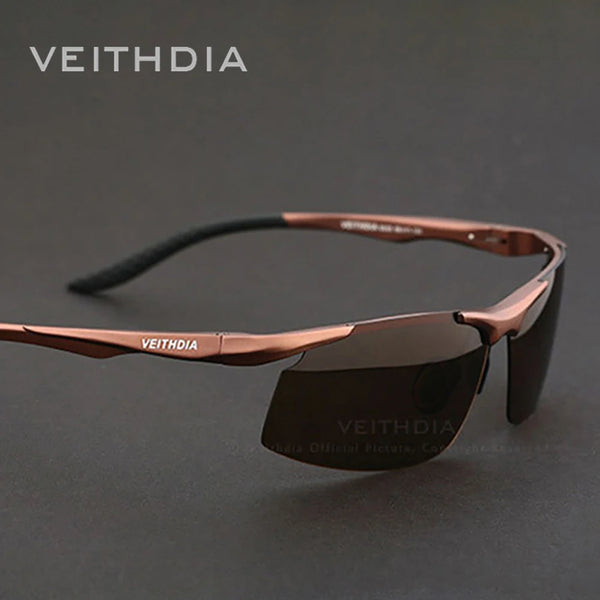 Rimless Polarized Sunglasses for Men | Lightweight Aluminum-Magnesium Frame with UV400 Protection