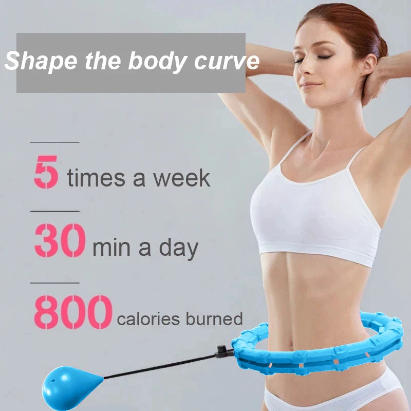 Adjustable Weighted Exercise Hoop for Core and Waist Toning