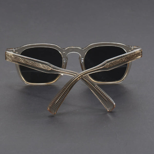 Retro Tortoiseshell Acetate Square Sunglasses