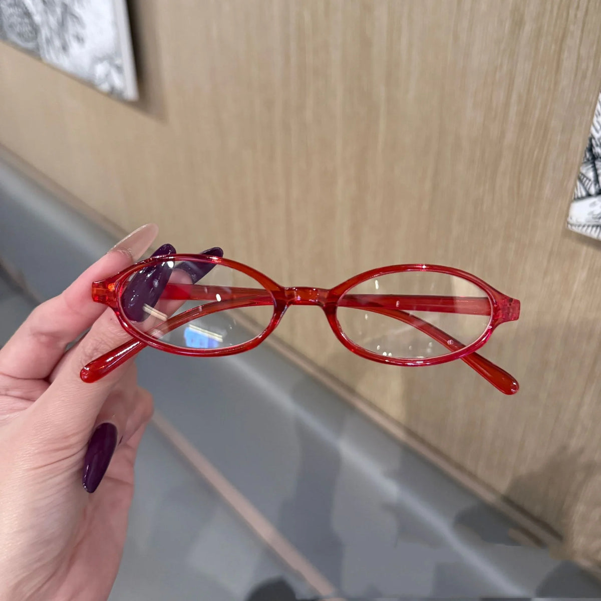 Retro Oval Anti-Blue Light Glasses for Women