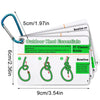 A guide set of 27 classic knots on a card with a carabiner for outdoor knot essentials