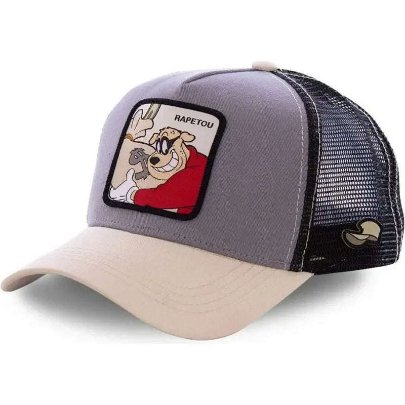 Anime Snapback Cap with Breathable Mesh Back