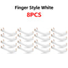 Eight white finger style arm sleeves for UV protection and warmth