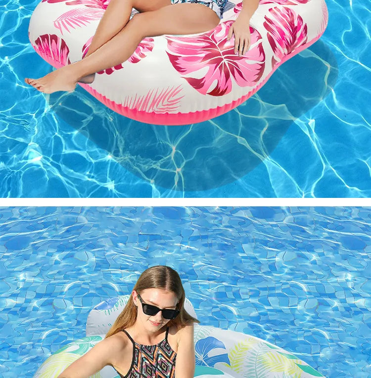 Striped Inflatable Pool Hammock for Adults