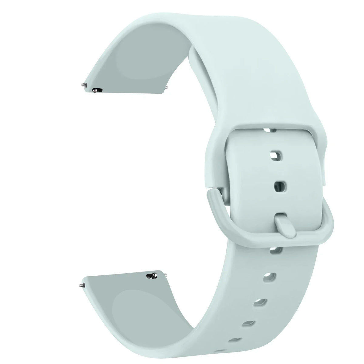 A light blue silicone watch strap for Huawei and Honor watches shown from the side.