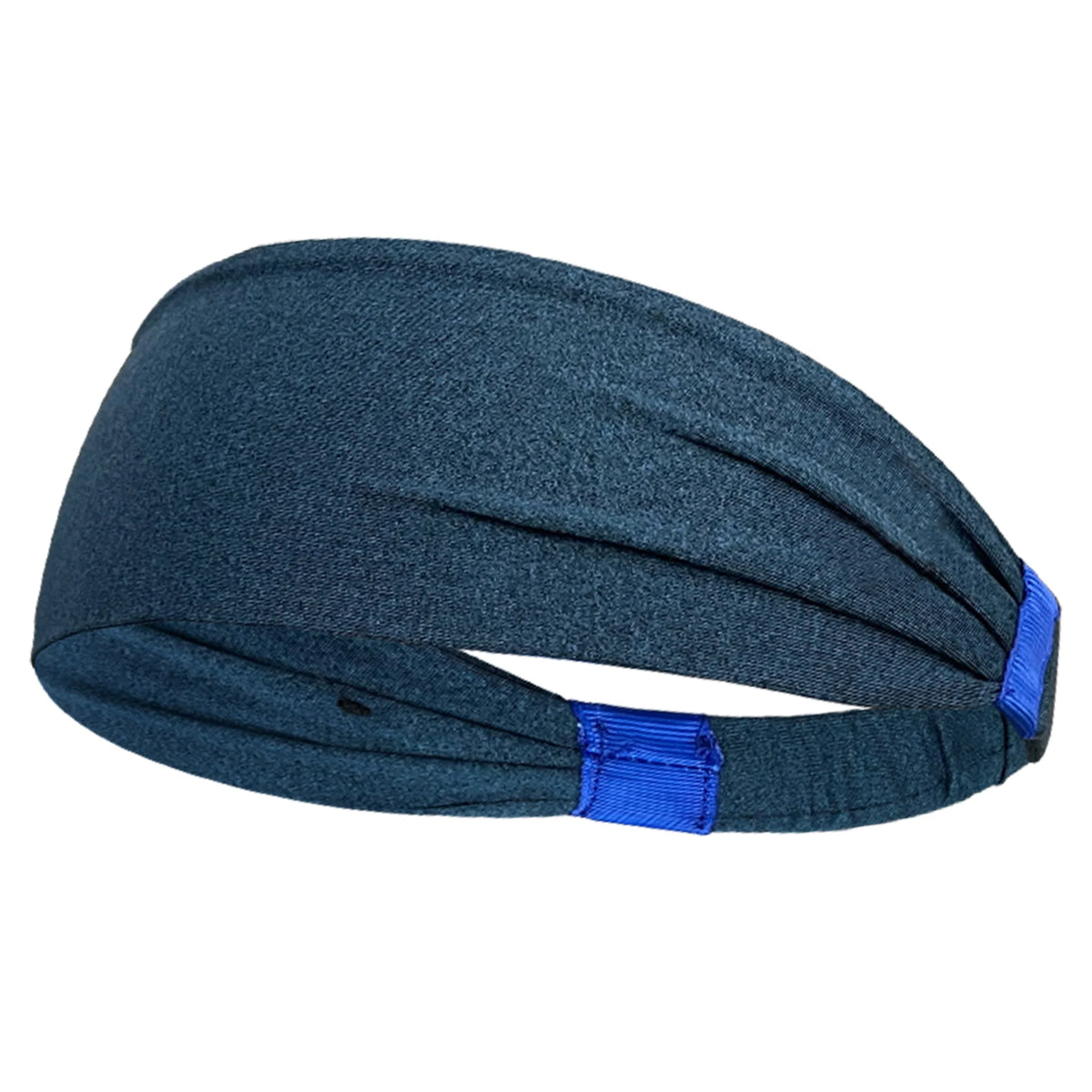 Élastique de sport bleu foncé vue de profil.