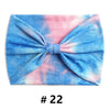 Bandeau en coton tie-dye bleu et rose
