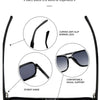 Double Bridge Square Aviator Sunglasses - Retro UV400 Protection for Men and Women
