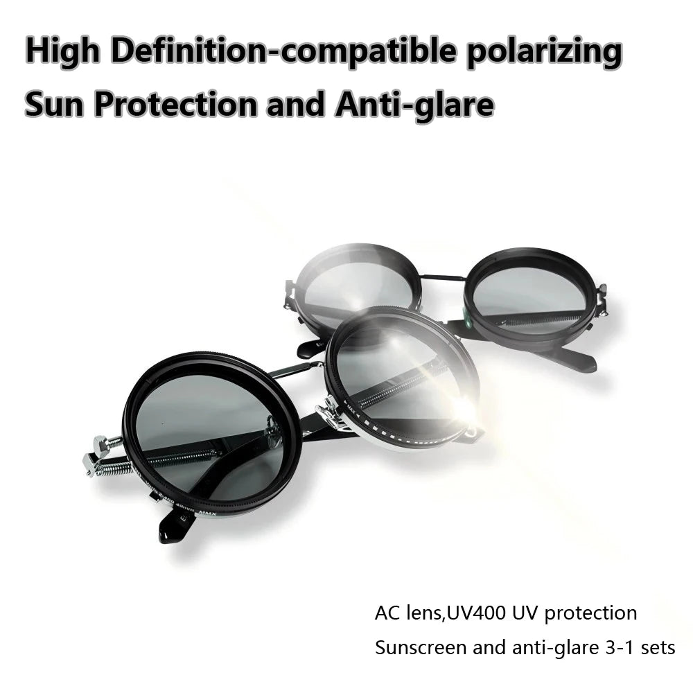 Pair of high definition polarizing sunglasses with anti-glare coating
