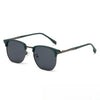 Vintage Half-Frame Sunglasses with UV400 Protection