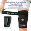 Black bidirectional strap anti-slip knee pad with free adjustment for pressurized support