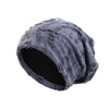 Retro Ripped Slouchy Beanie – Vintage Hip-Hop Skull Cap