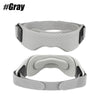 Gray anatomical knee patella support strap shown in two views