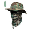Camouflage Boonie Hat with Attached Face Mask