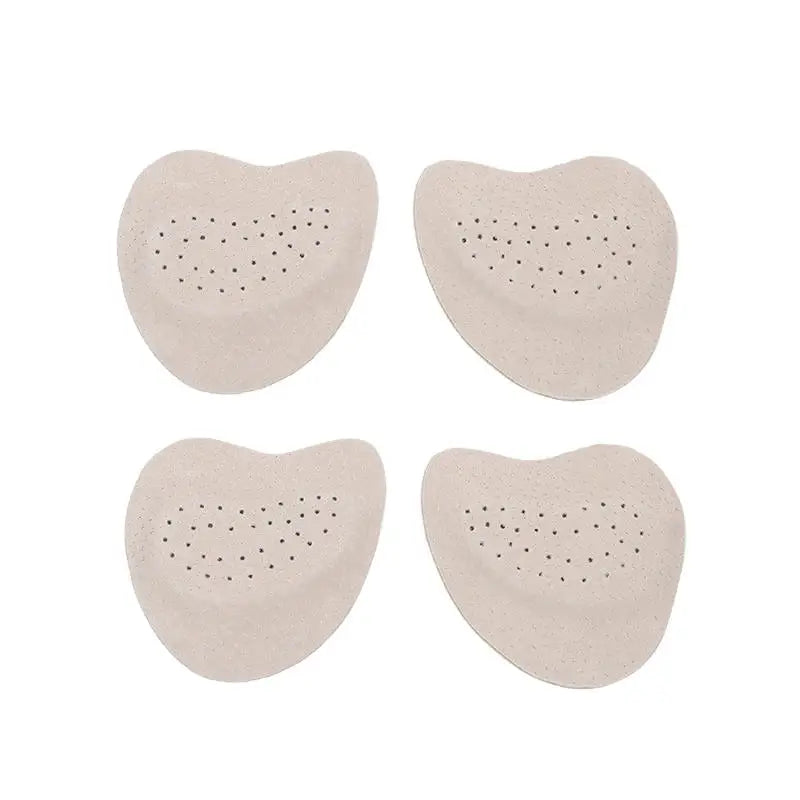 Four beige anti-slip forefoot pads designed for high heels