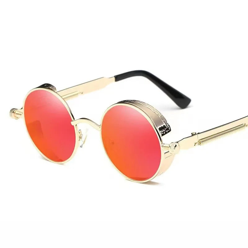 Classic Round Metal Frame Sunglasses with UV400 Protection