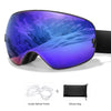 Outdoor Ski Goggles with Protective Case and Anti-Fog Lenses