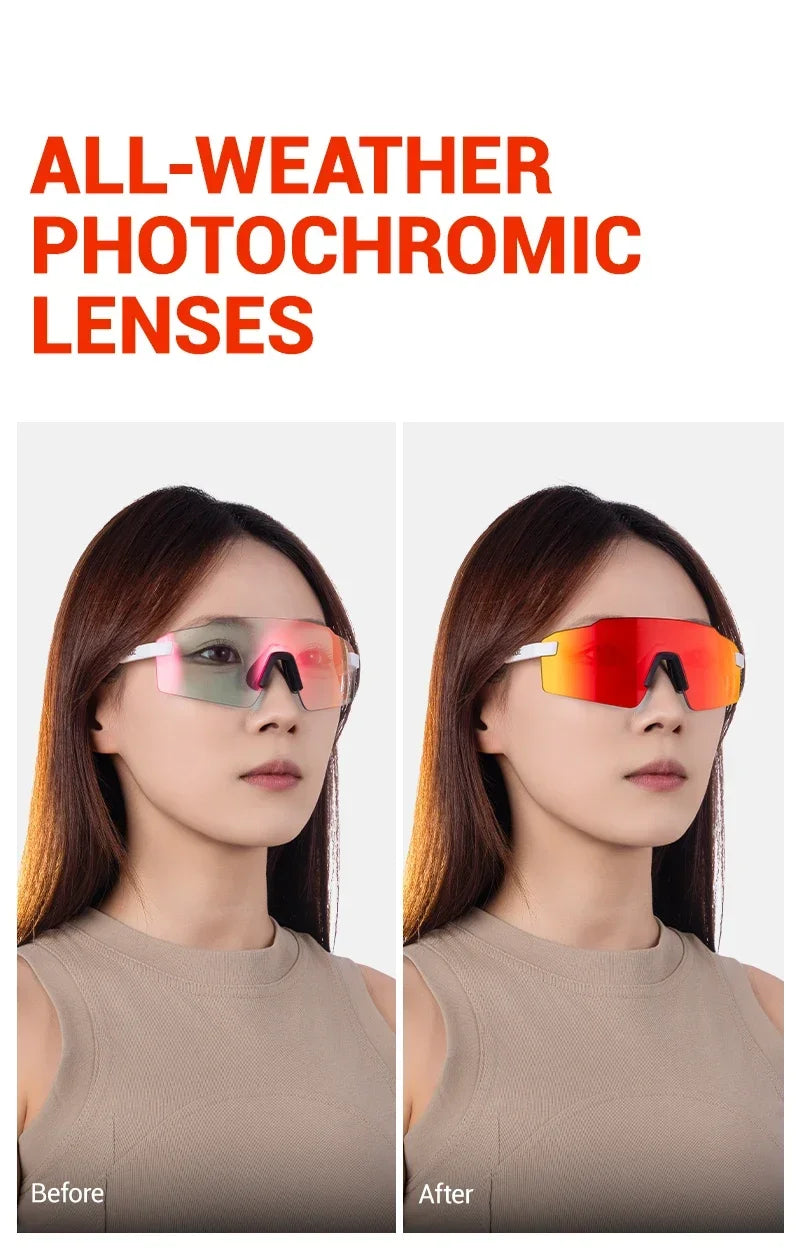TR90 Photochromic Running Sunglasses with UV400 Protection