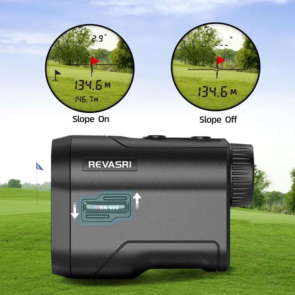 Golf Laser Rangefinder with Slope Compensation and Flag Lock