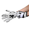 Gants de sport antidérapants noirs et blancs de style rugby.