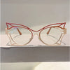 Vintage Oversized Cat Eye Blue Light Glasses for Women