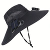 Solar-Powered Cooling Fan Hat with UV Protection