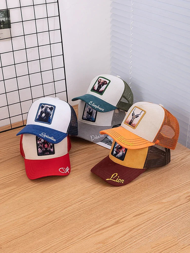 Animal Print Baseball Cap with Adjustable Strap