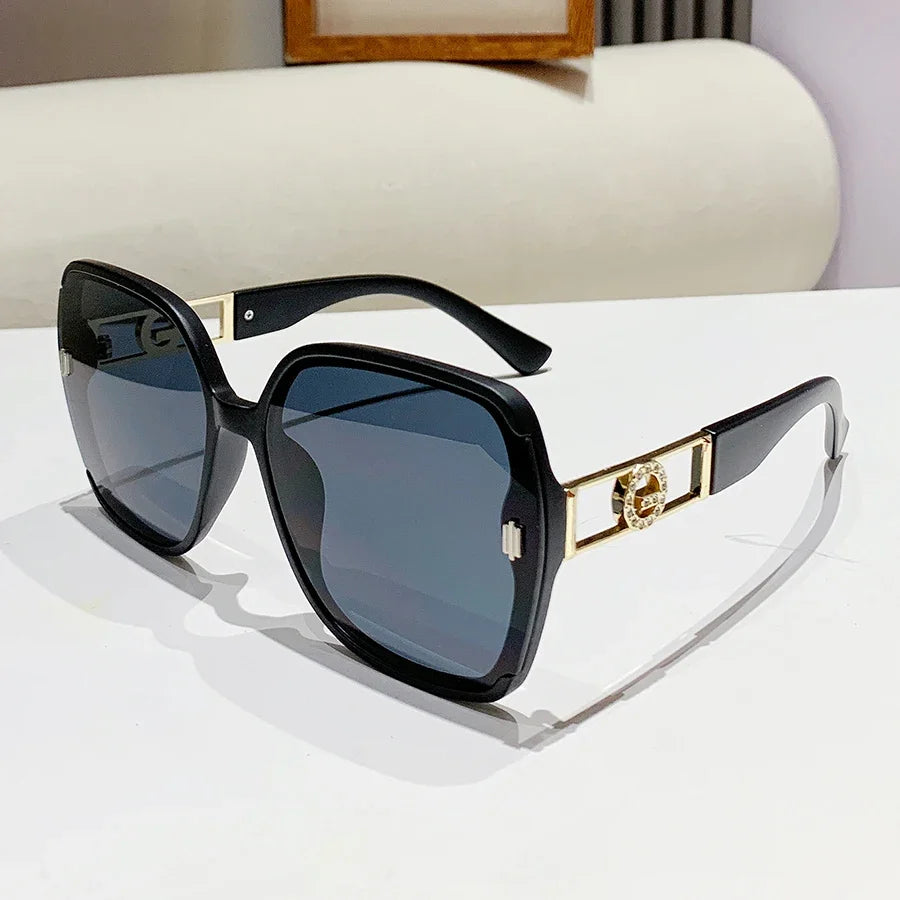 Oversized Square Sunglasses with Gradient Lenses