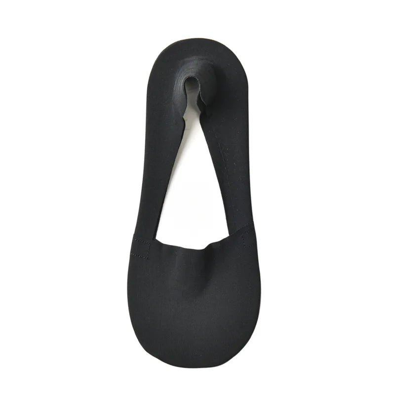 Black silicone anti-slip summer socks shown from the side.