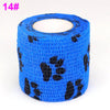 Blue elastic bandage tape with a black fruit pattern for joints