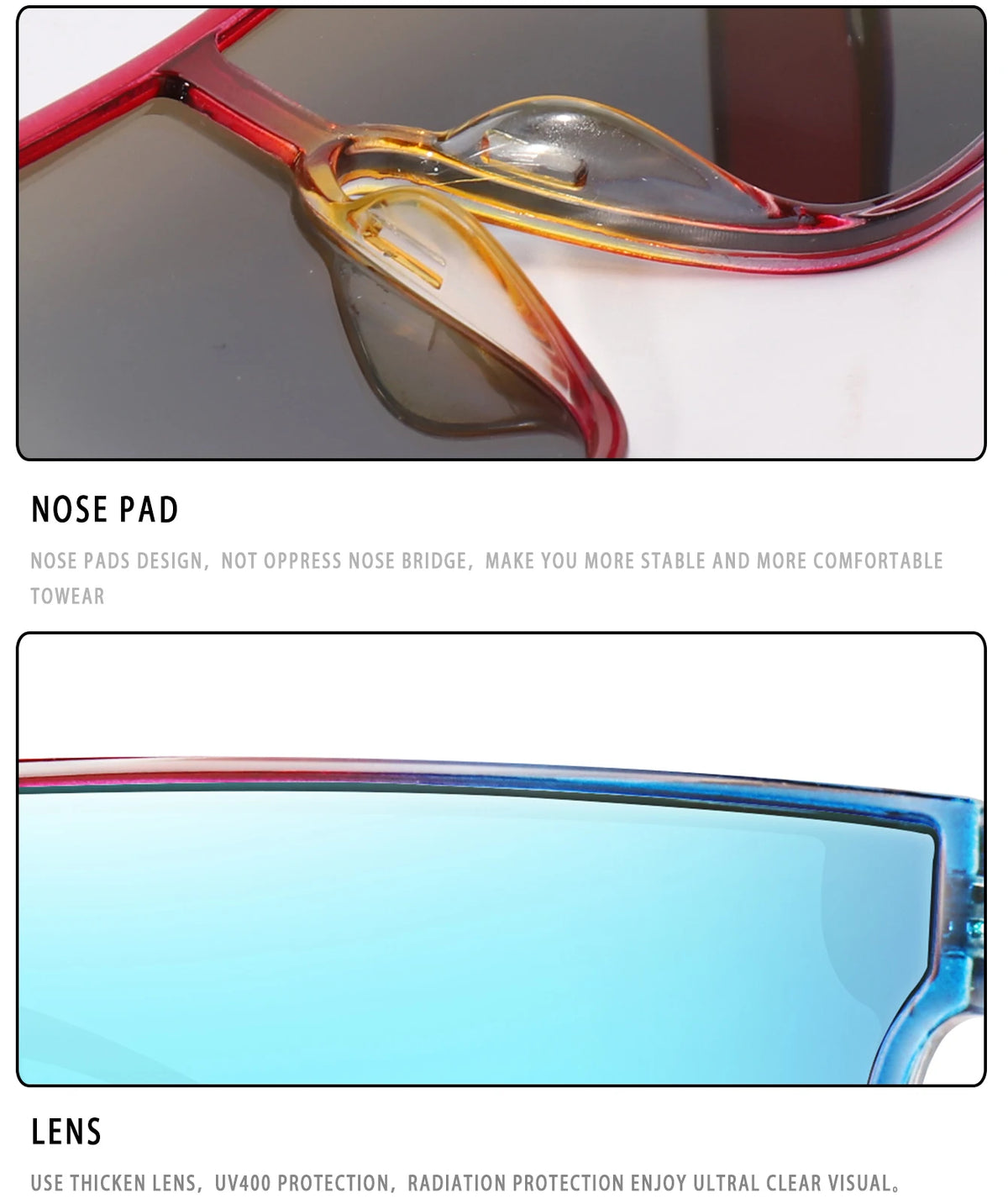 UV400 Sports Sunglasses for Cycling and Driving