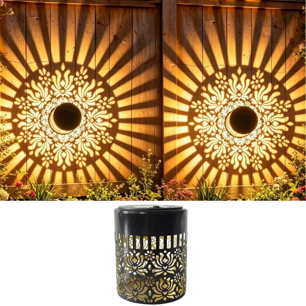 Solar Peony Mandala Projector Light for Outdoor Walls