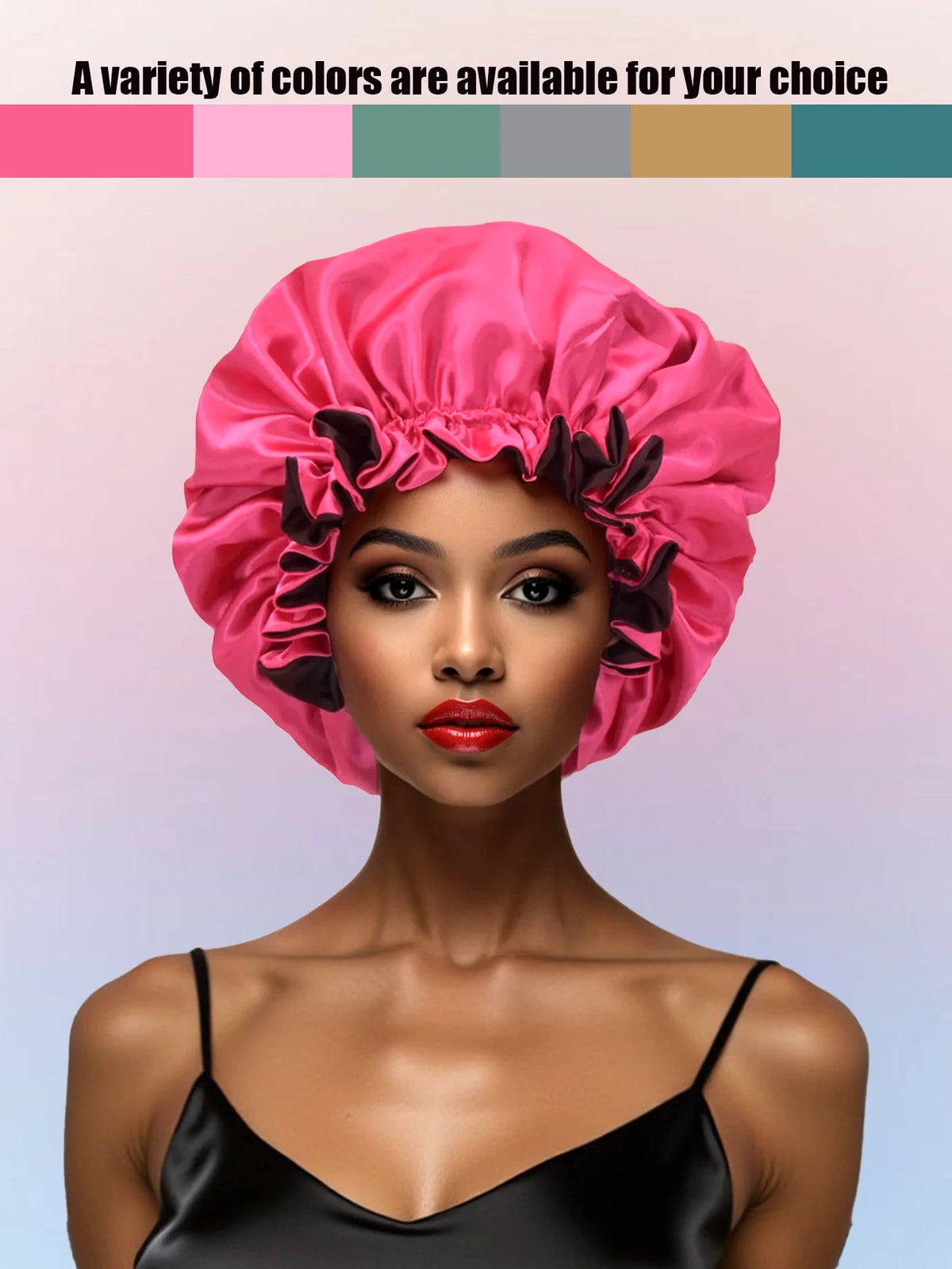 Reversible Satin Sleep Cap with Adjustable Fit