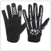 Gants de motocross noirs avec des accents à motif à damier sur les doigts
