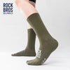 Olive green compression socks for cycling or mountain biking