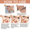 Instructions showing how to use wrinkle smoothing tape on the face and skin.