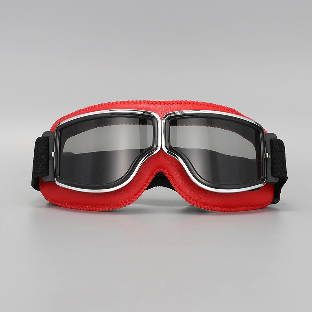Vintage Leather Motorcycle Goggles