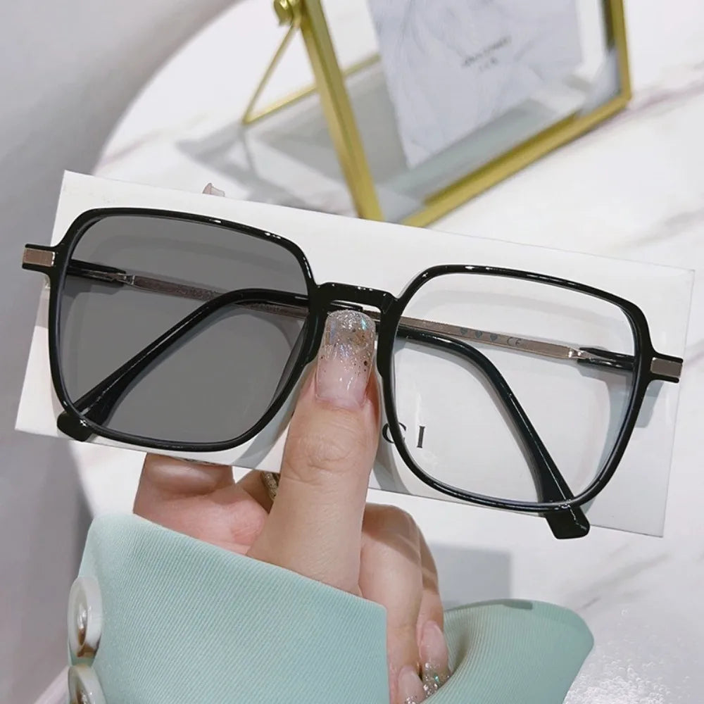 Photochromic Blue Light Blocking Glasses with Metal Frame
