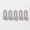 A pack of five ultra-thin invisible boat socks in a light gray color.