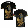 Black men's t-shirt featuring a gold eagle graphic and the word Mexico