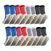 8er-Pack rutschfeste Silikonfußballsocken in verschiedenen Farben, darunter blau, rot und schwarz.