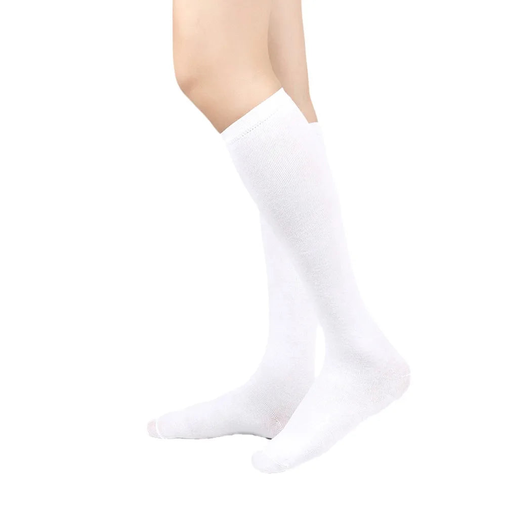 Calcetines blancos hasta el muslo para mujeres