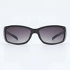 Gafas con marco cuadrado negro y lente gris degradado