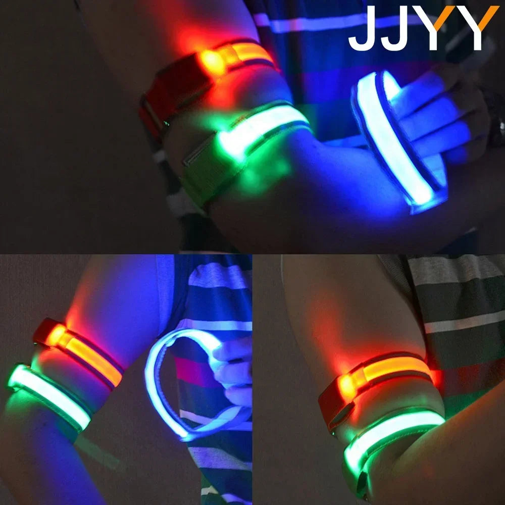 USB Rechargeable LED Safety Armband for Night Running and Cycling